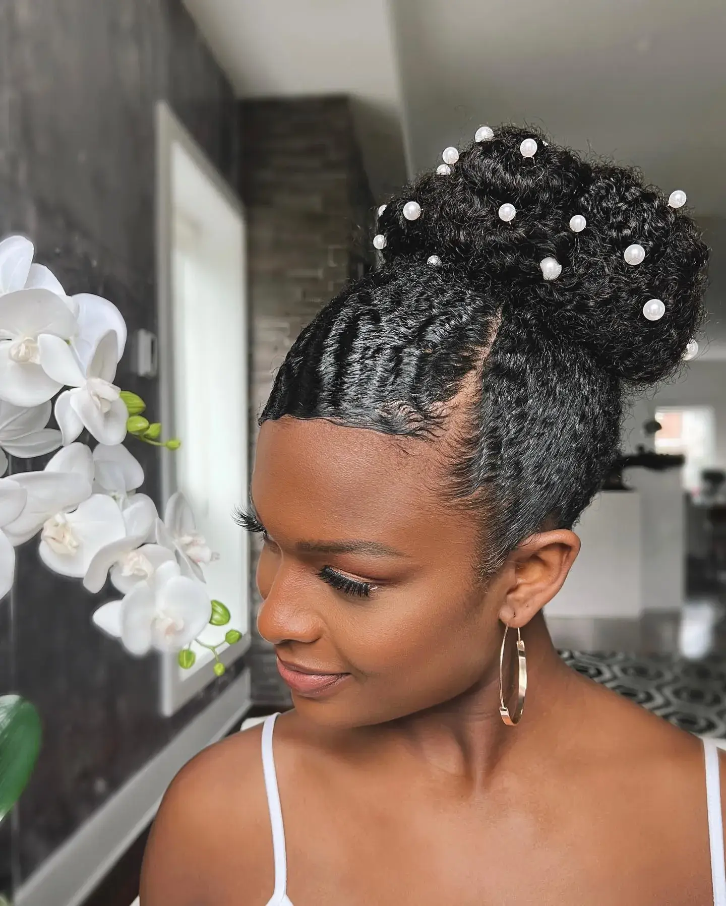 Pearl Studded Textured Bun