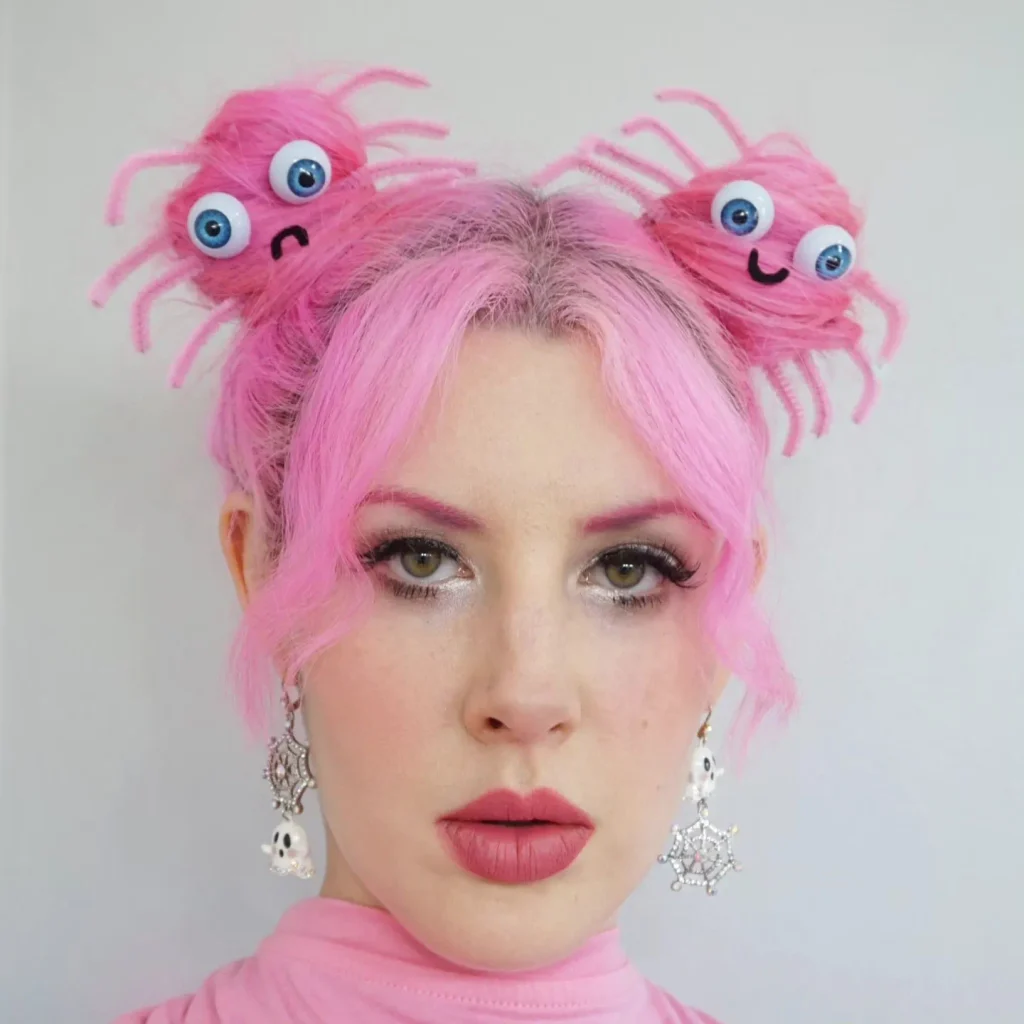 Pink Spider Creature Buns