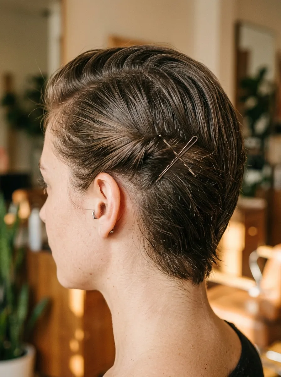 Pinned Back Pixie Cut