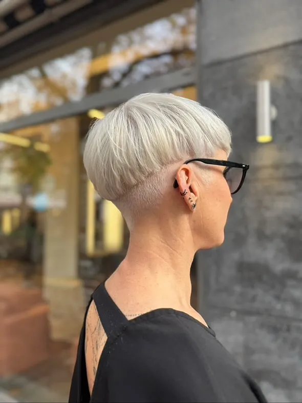 Platinum Bowl Cut Undercut