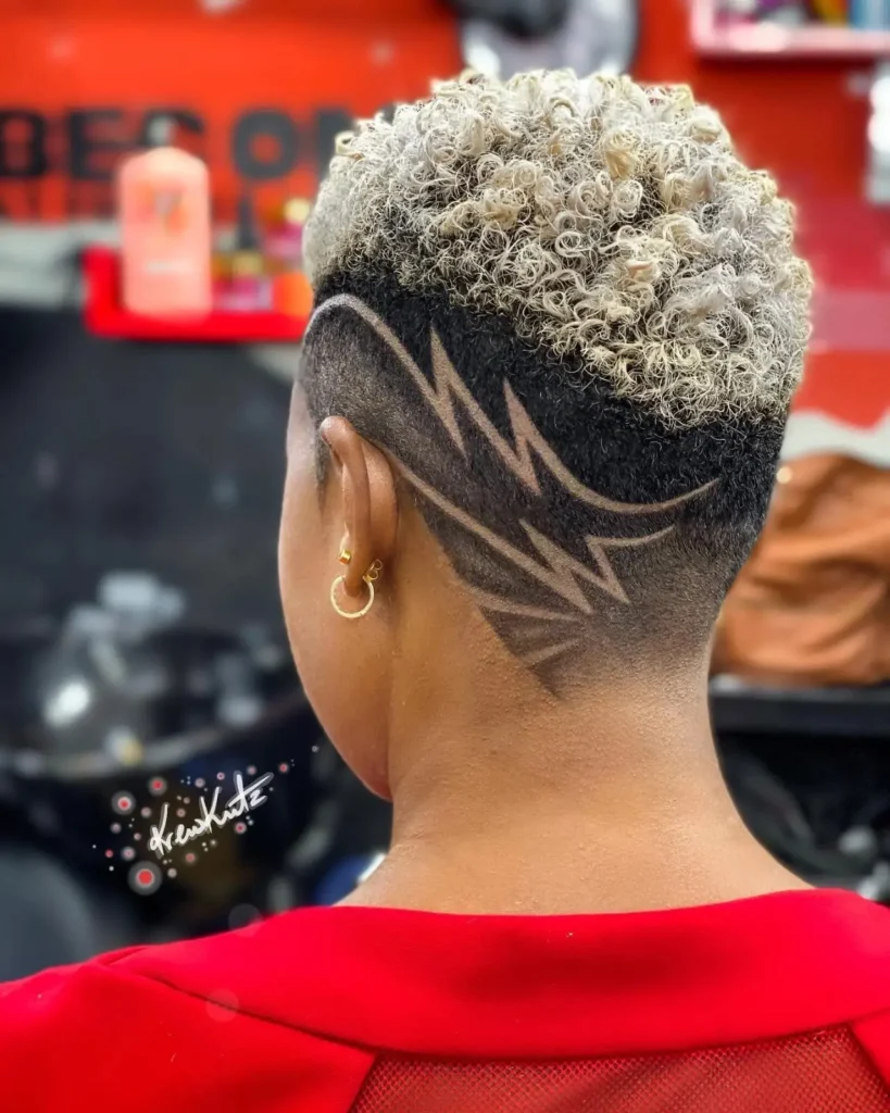  Platinum Etched Fade TWA