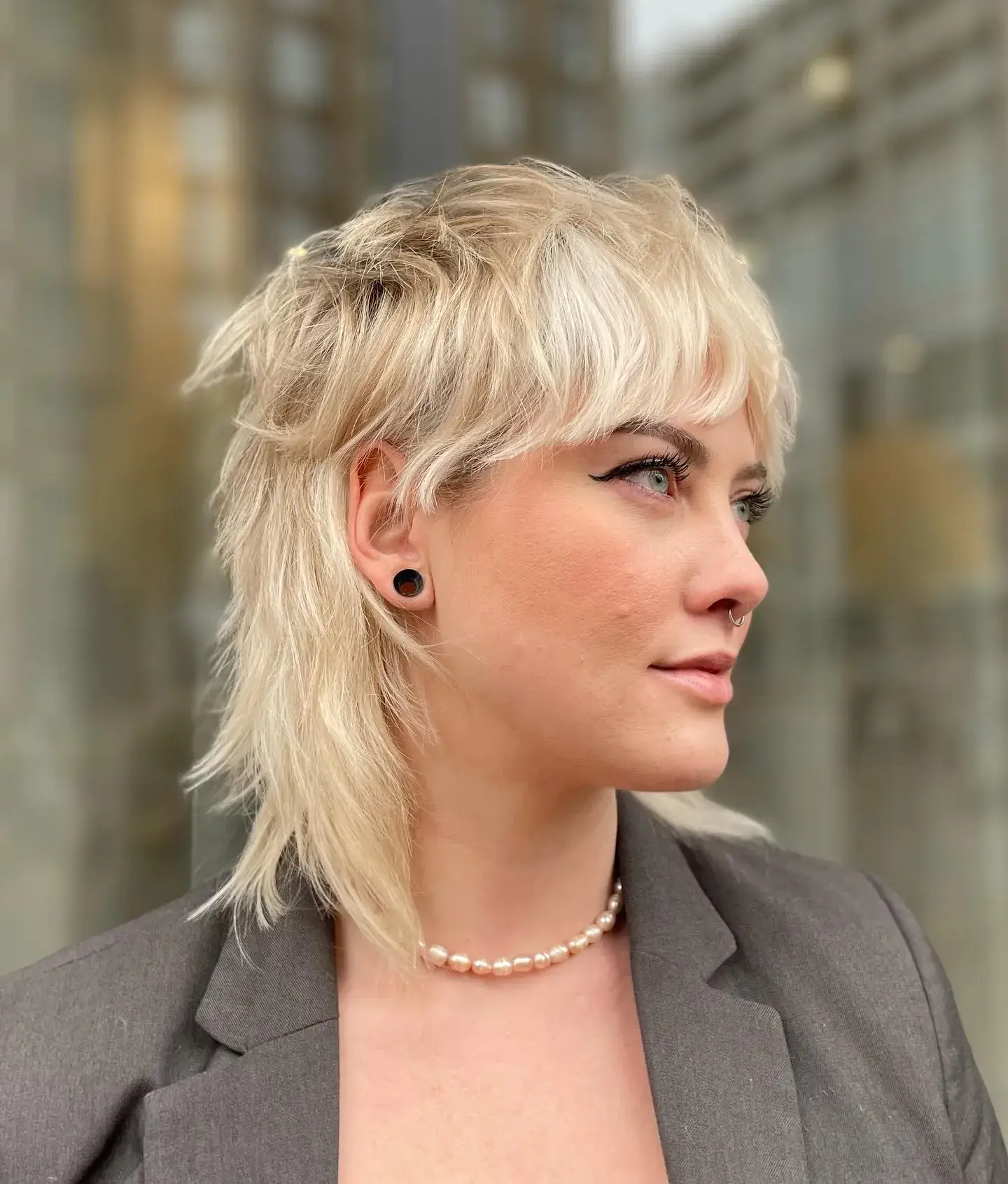 Platinum Shag Wolf Cut