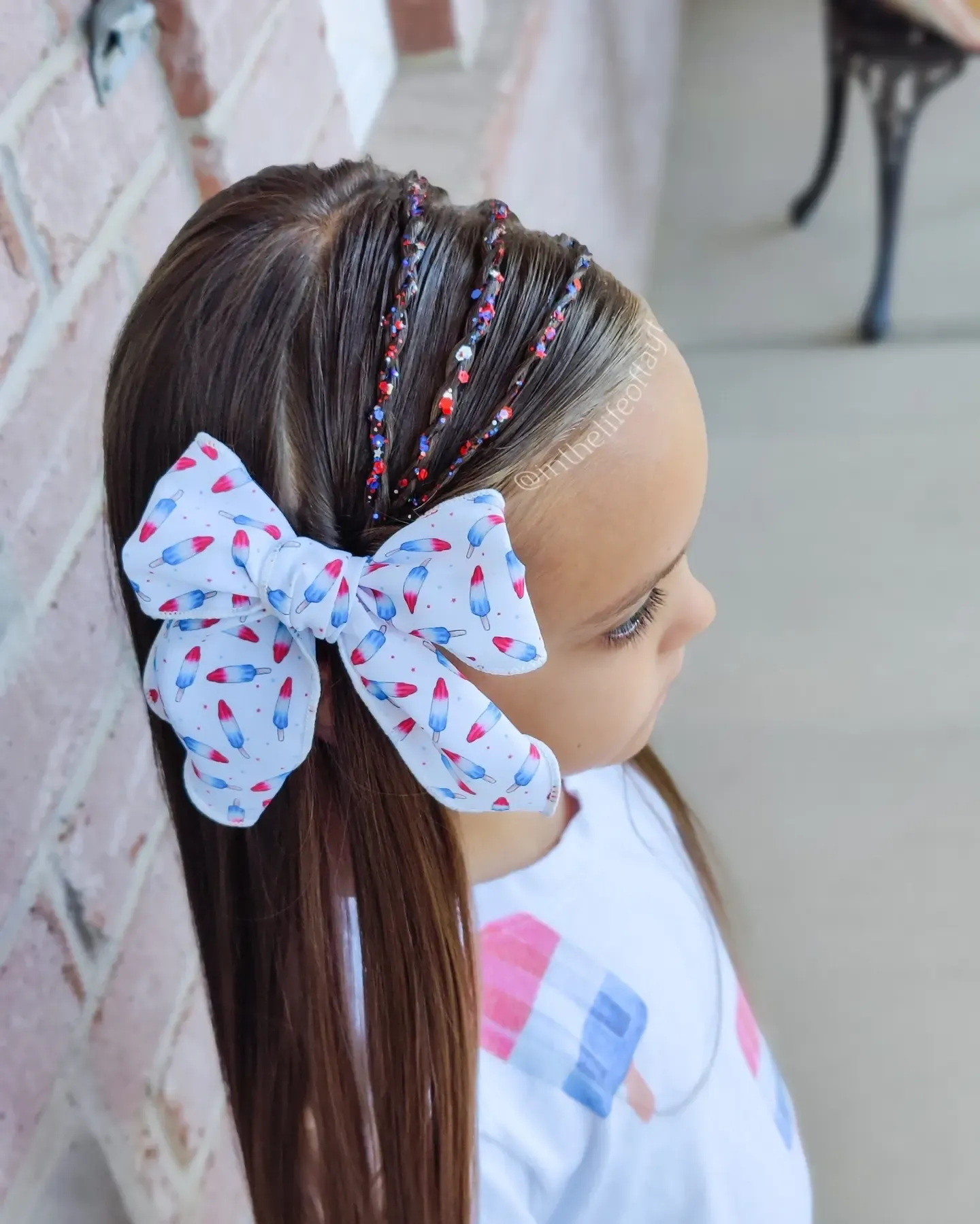 Popsicle Bow Side Braids