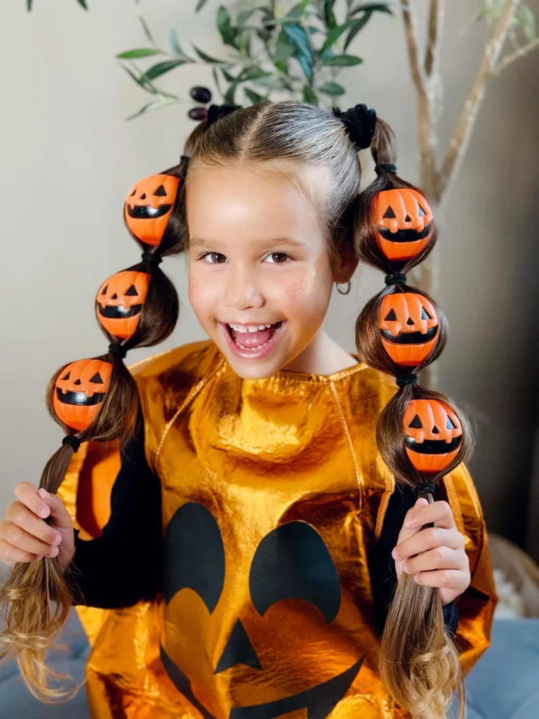 Pumpkin Bubble Pigtails