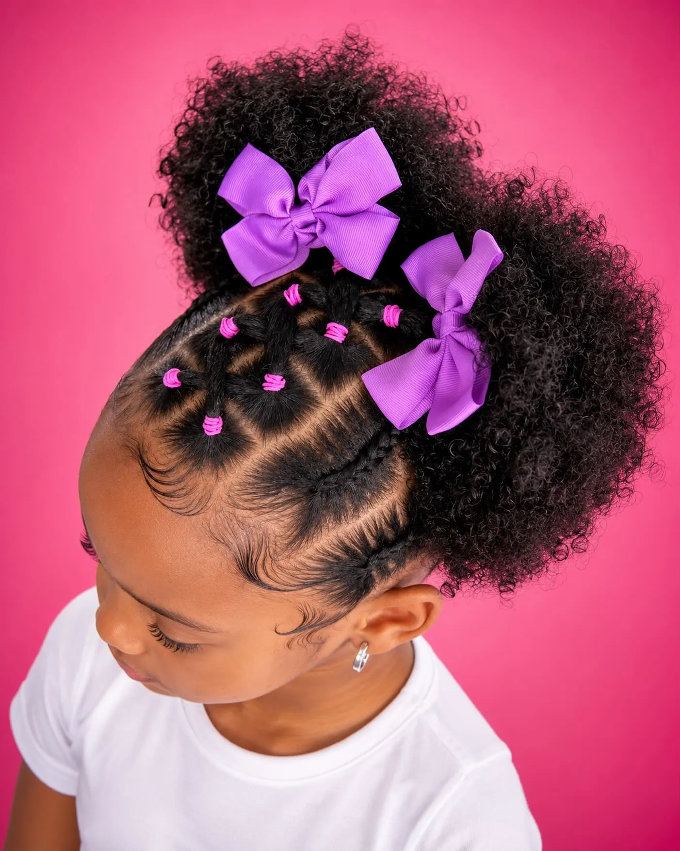 Purple Bow Puffies