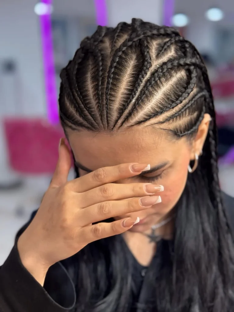 Radial Cornrow Pattern
