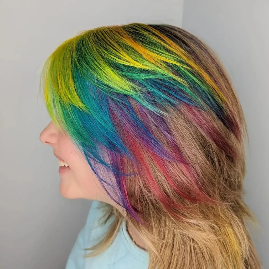 Rainbow Streak Octopus Haircut