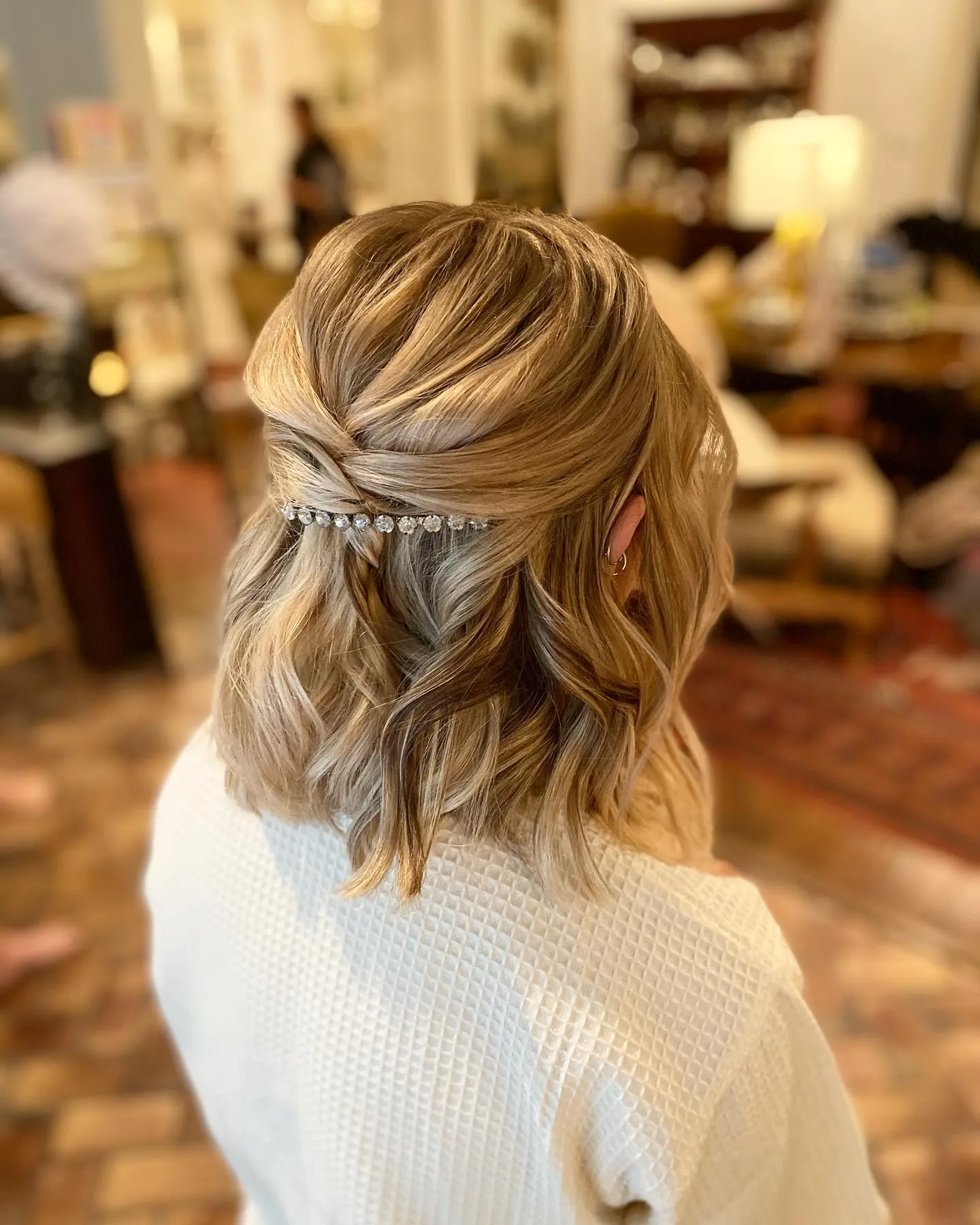 Rhinestone Sweep Half Up