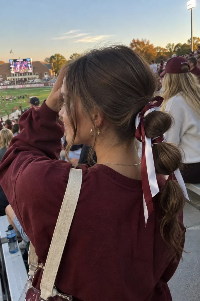 Ribbon Bubble Ponytail