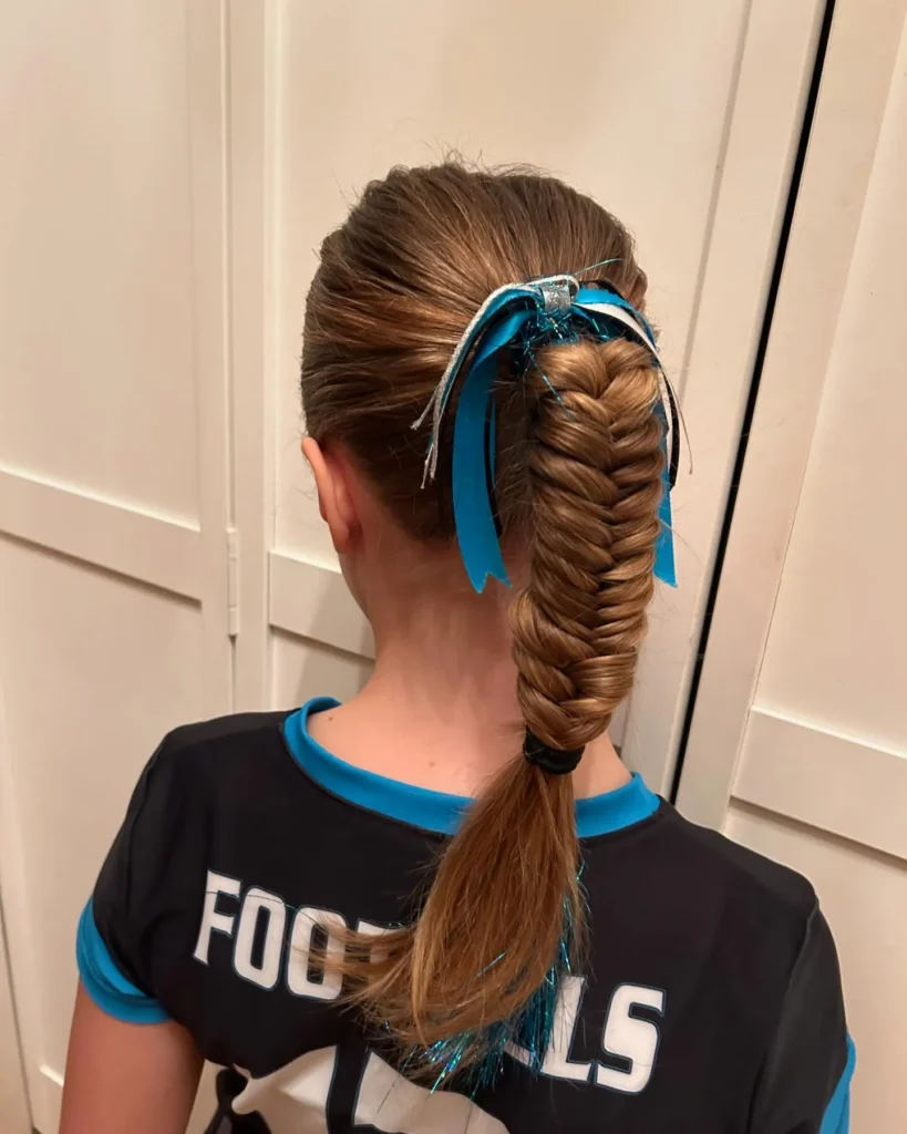 Ribbon Fishtail Braid Ponytail