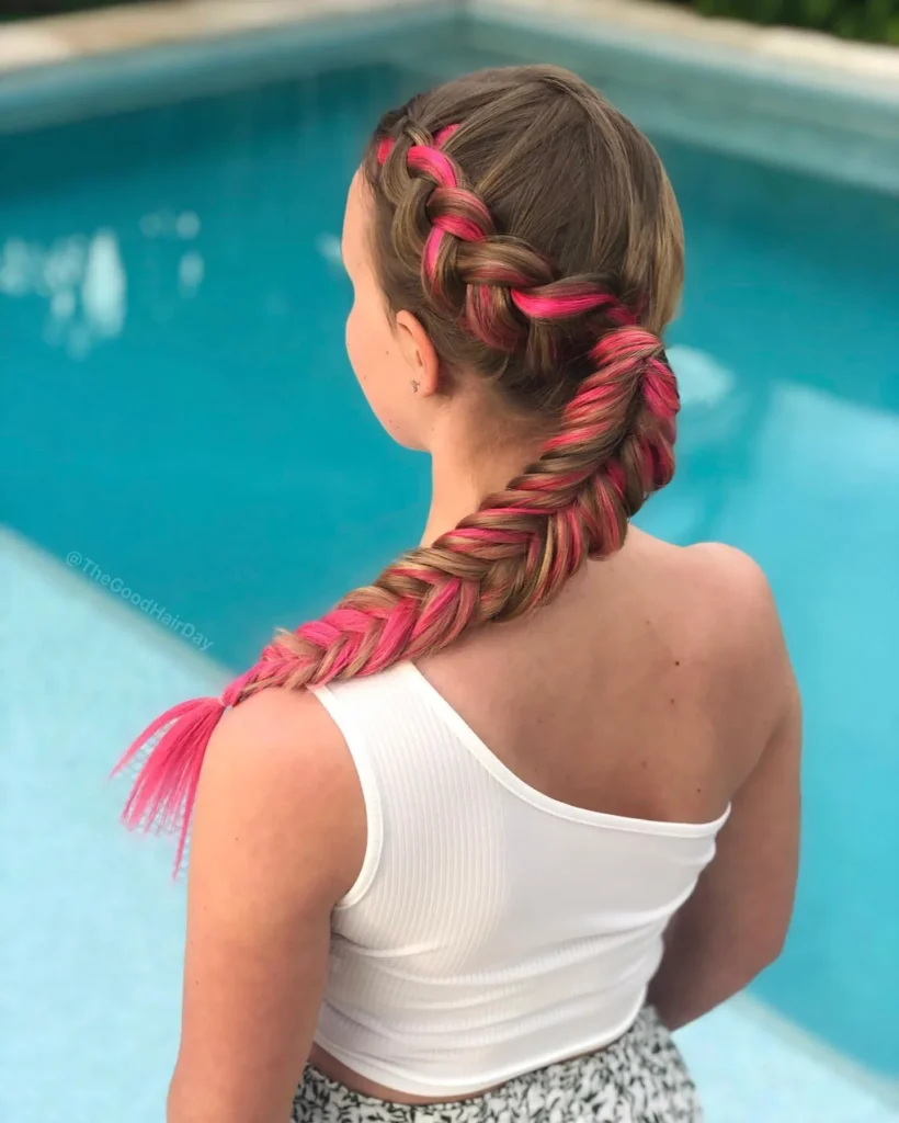 Ribbon Fishtail Side Braid