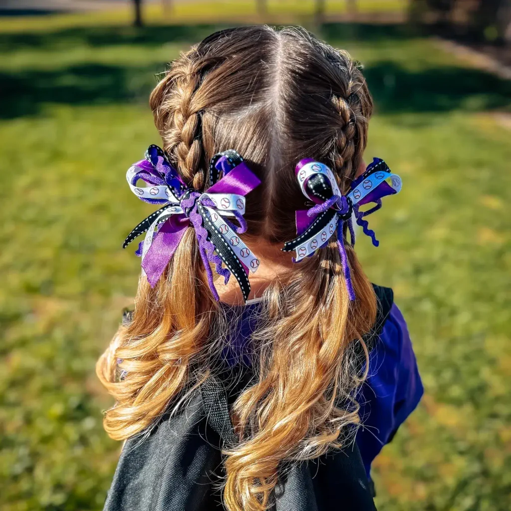Ribboned Double Braids