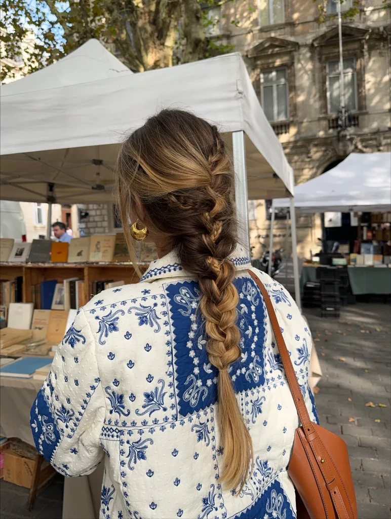 Romantic Fall Bubble Braid