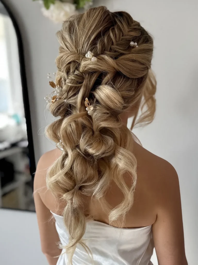 Romantic Textured Braided Updo