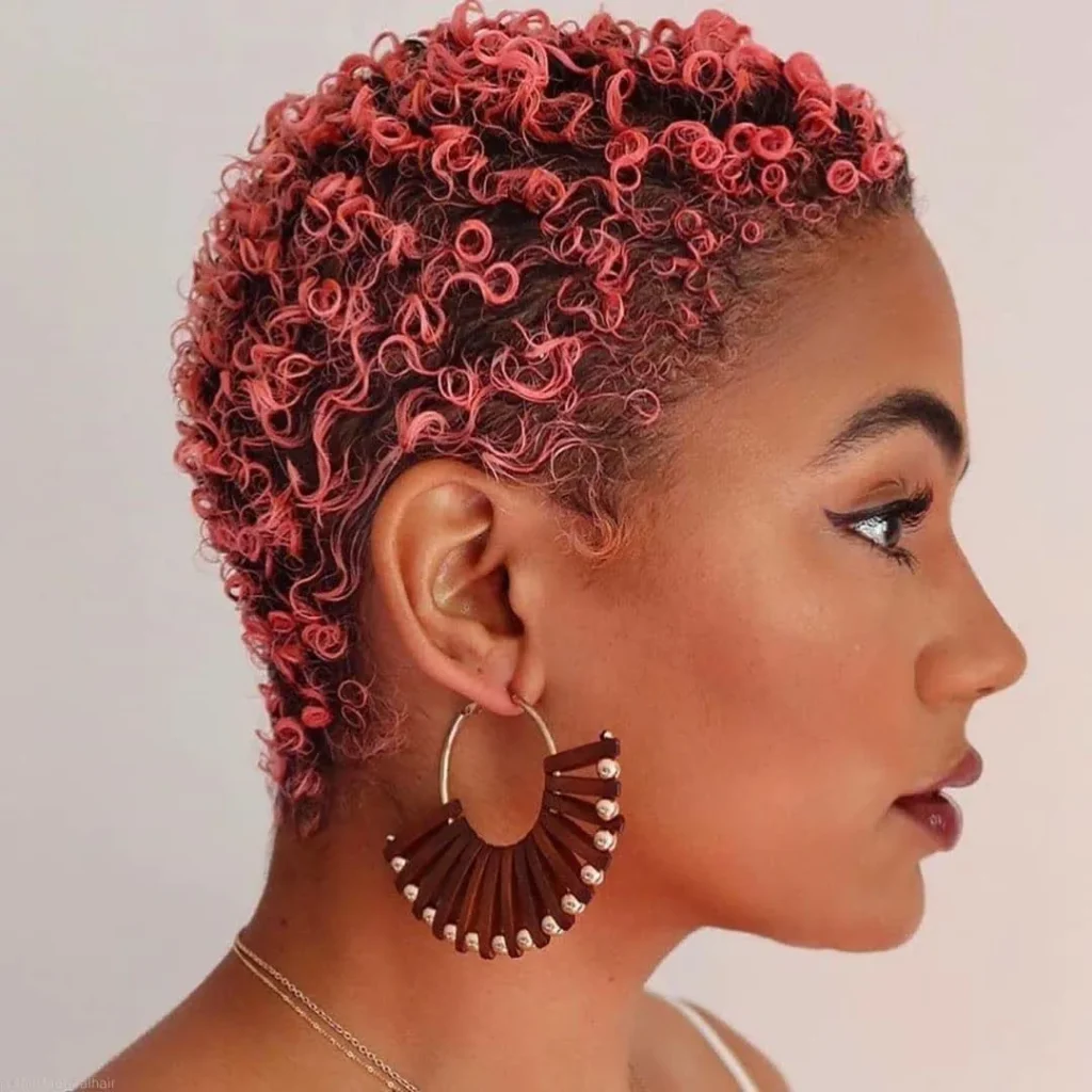Rose Gold Curl TWA