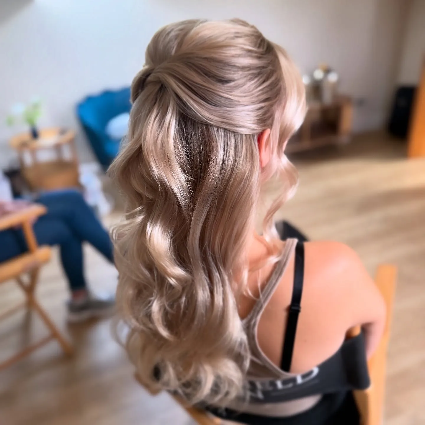 Rose Gold Tucked Waves