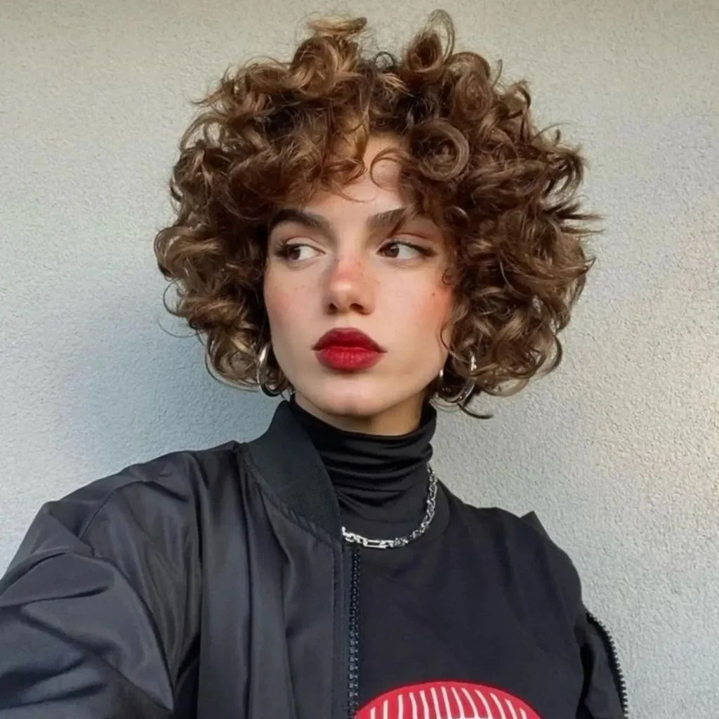Rounded Volume Curly Pixie Cut