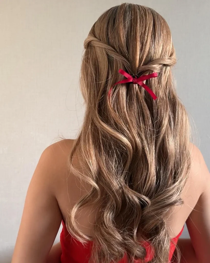 Ruby Bow Half Up