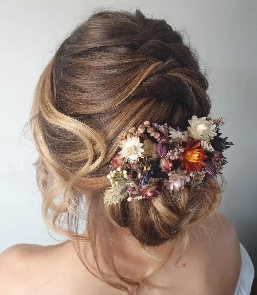 Rustic Bloom Low Bun