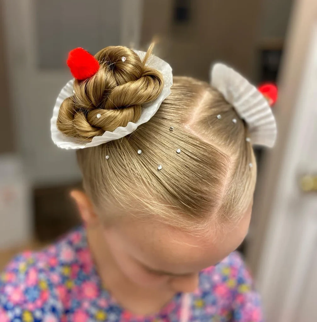 Santa Hat Twisted Bun