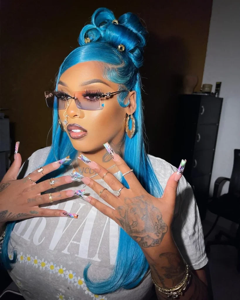 Sapphire Blue Party Updo