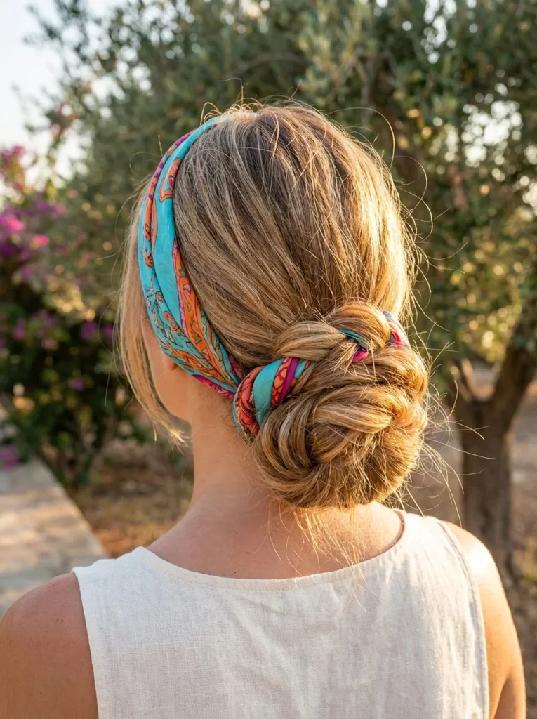 Scarf Tucked Chignon