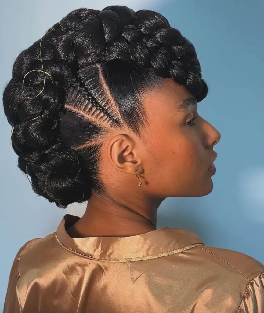  Sculpted Crown Braid Updo