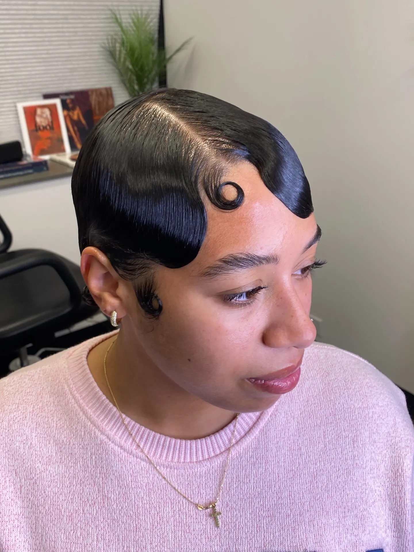 Sculpted Finger Wave Pixie