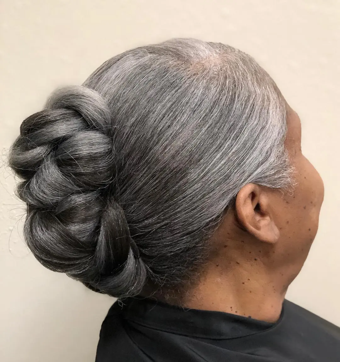 Sculpted Silver Loop Bun