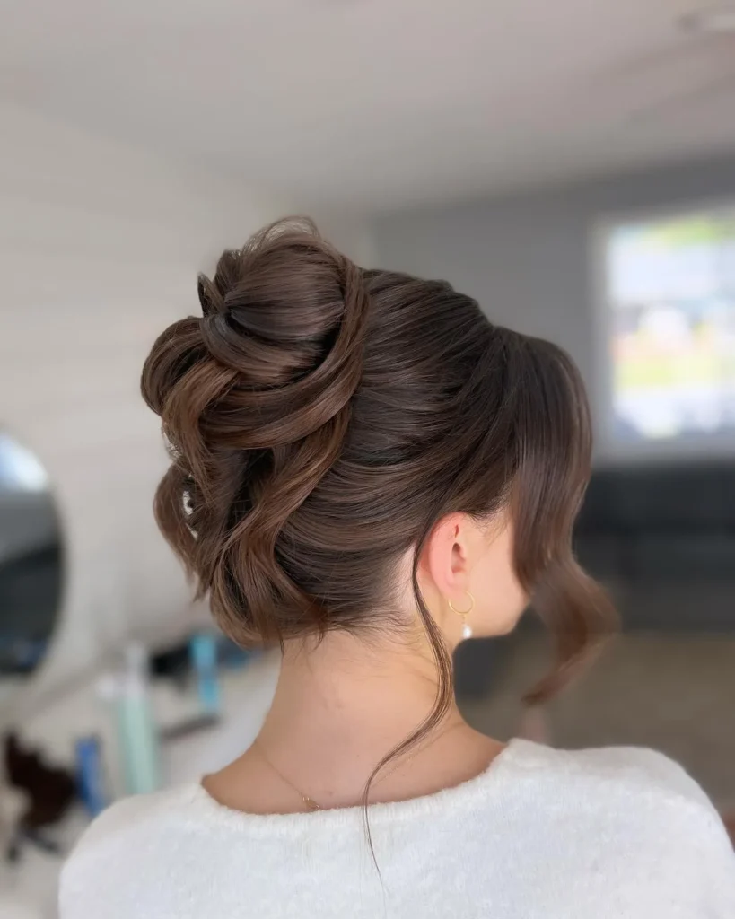 Sculpted Volume Twist Bun Updos