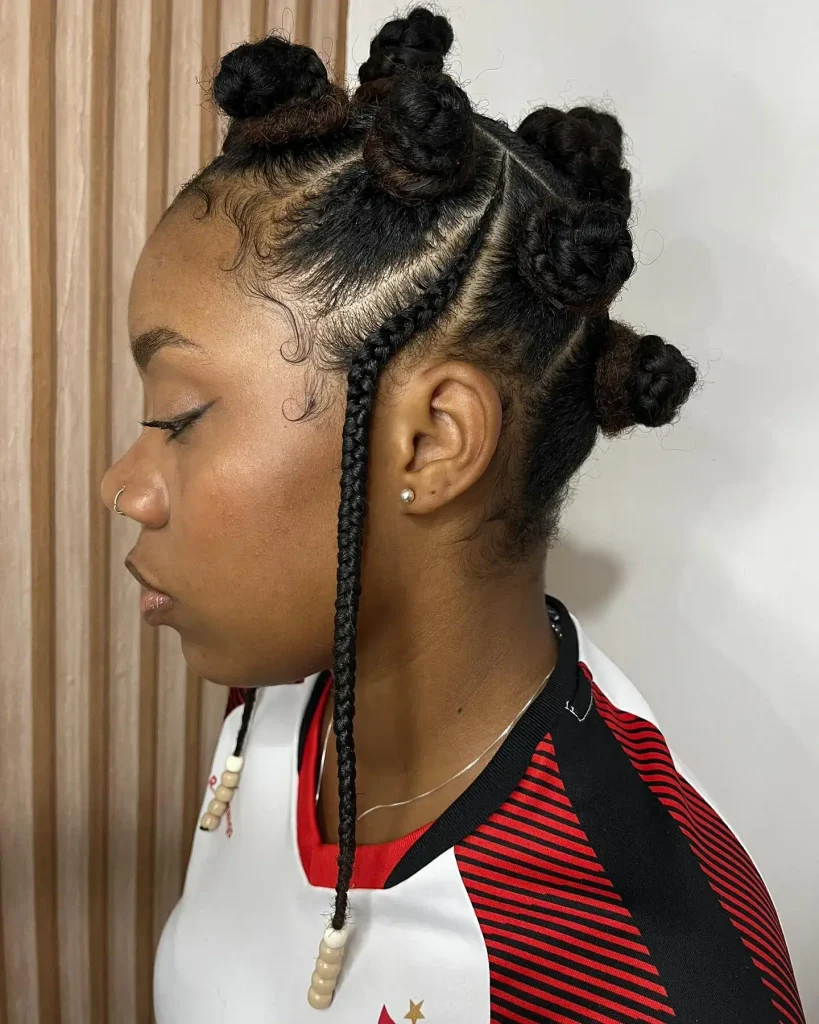 Sectioned Mini Bantu Knots
