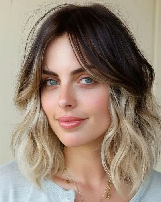 Shadow Root Blonde Wolf Cut