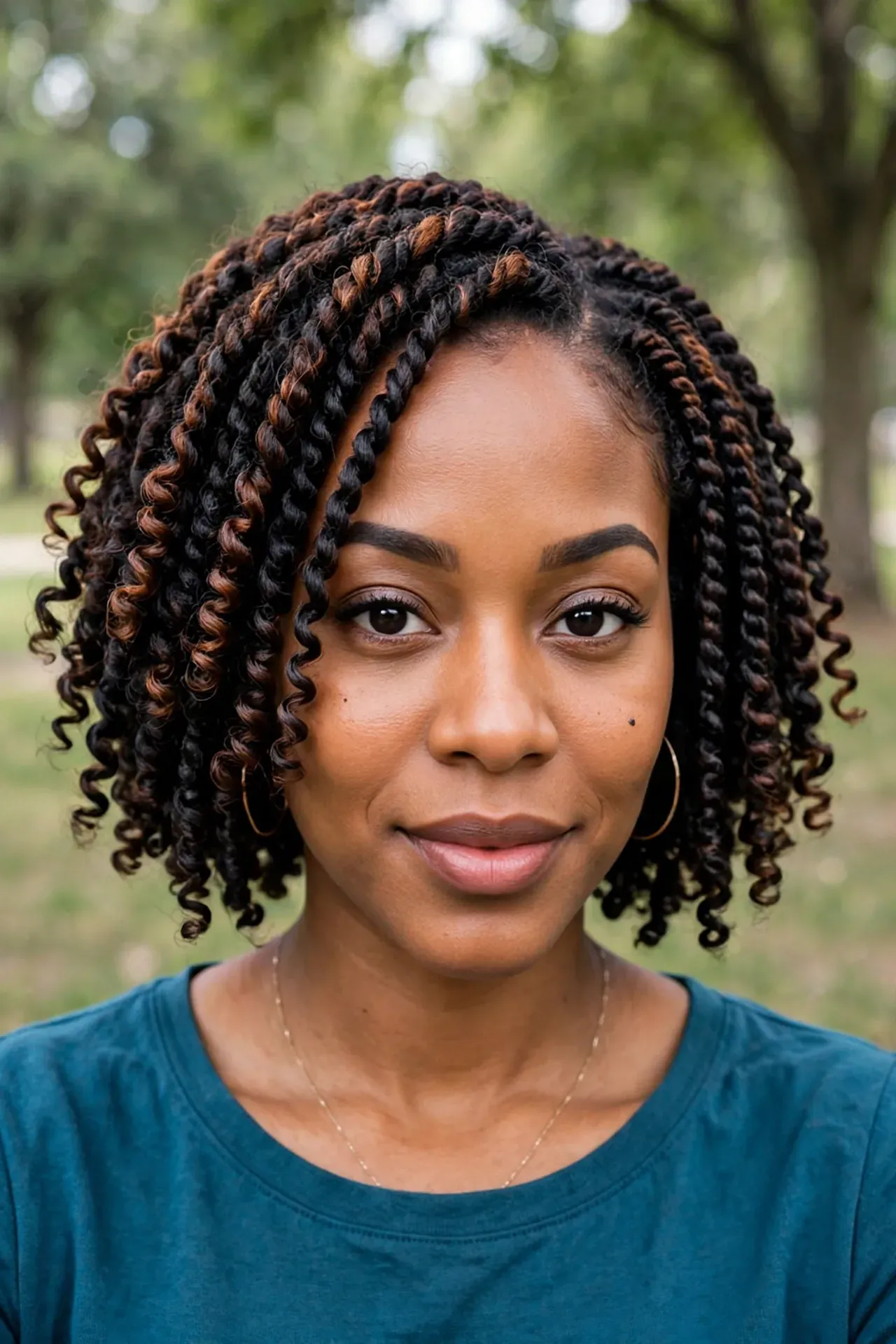 Short Crochet Twists with Curly Ends