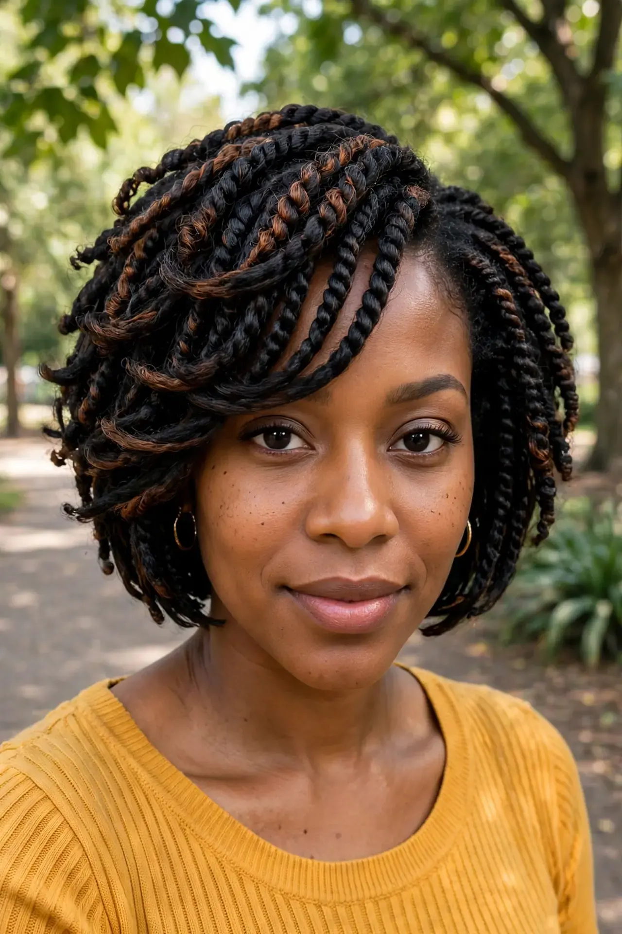 Short Layered Twist Bob
