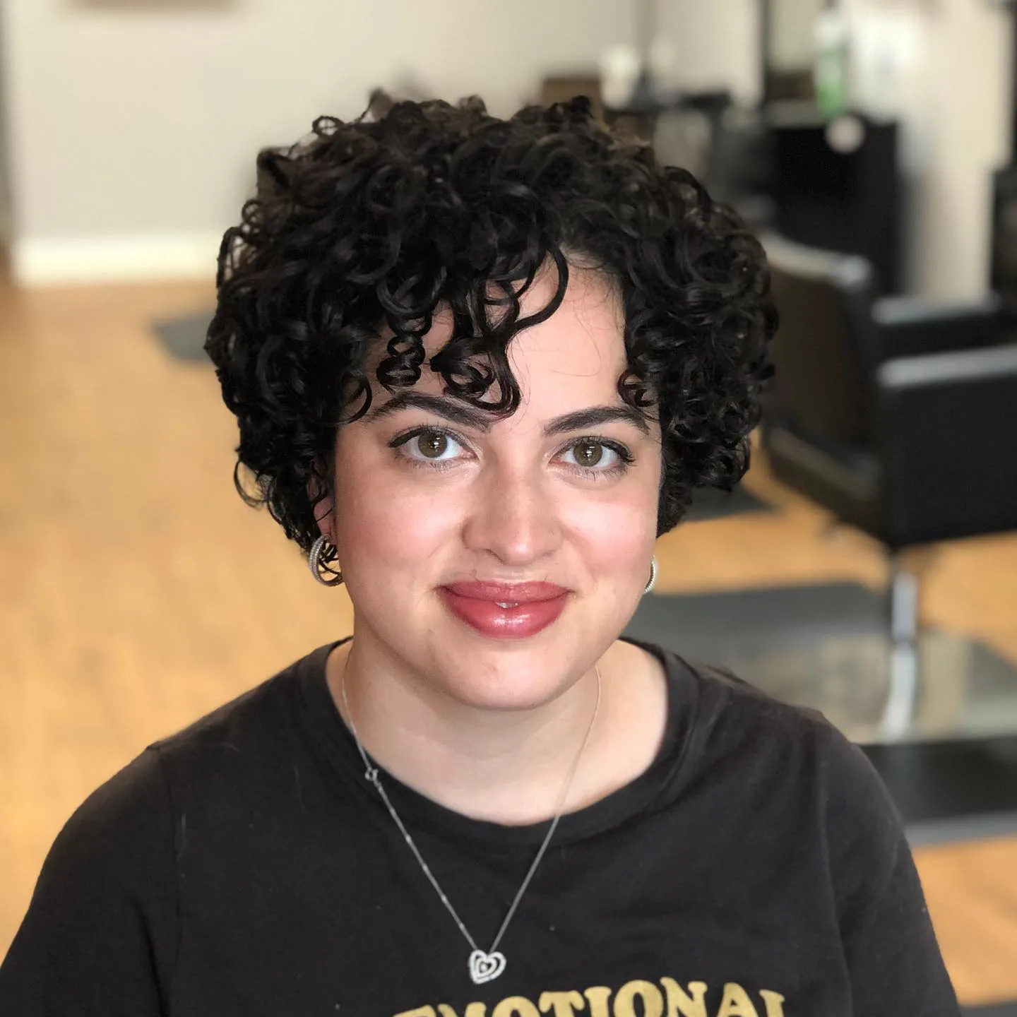 Short Rounded Black Curls