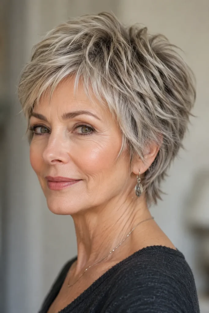 Short Shag Haircuts for Older Women