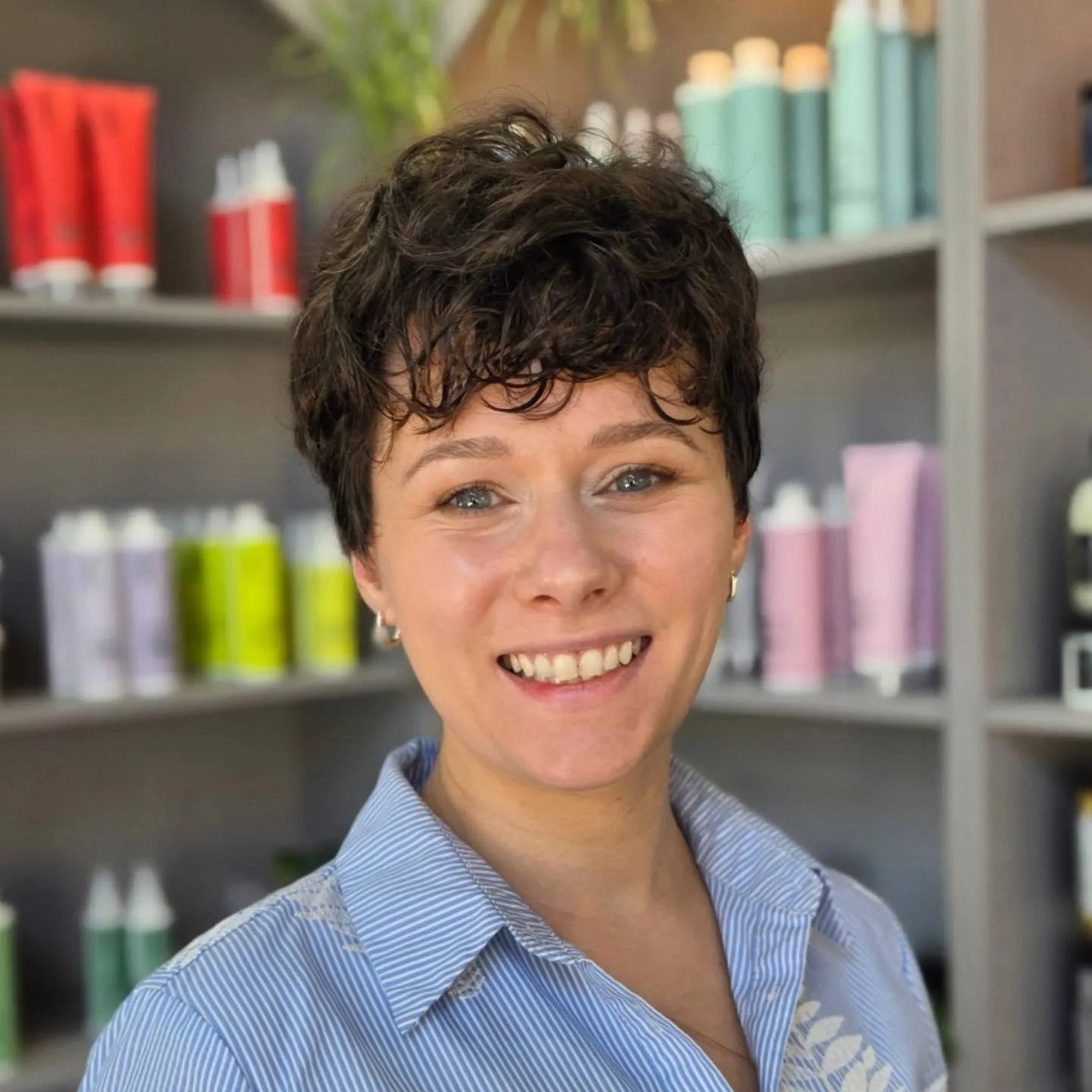 Short Textured Curly Pixie