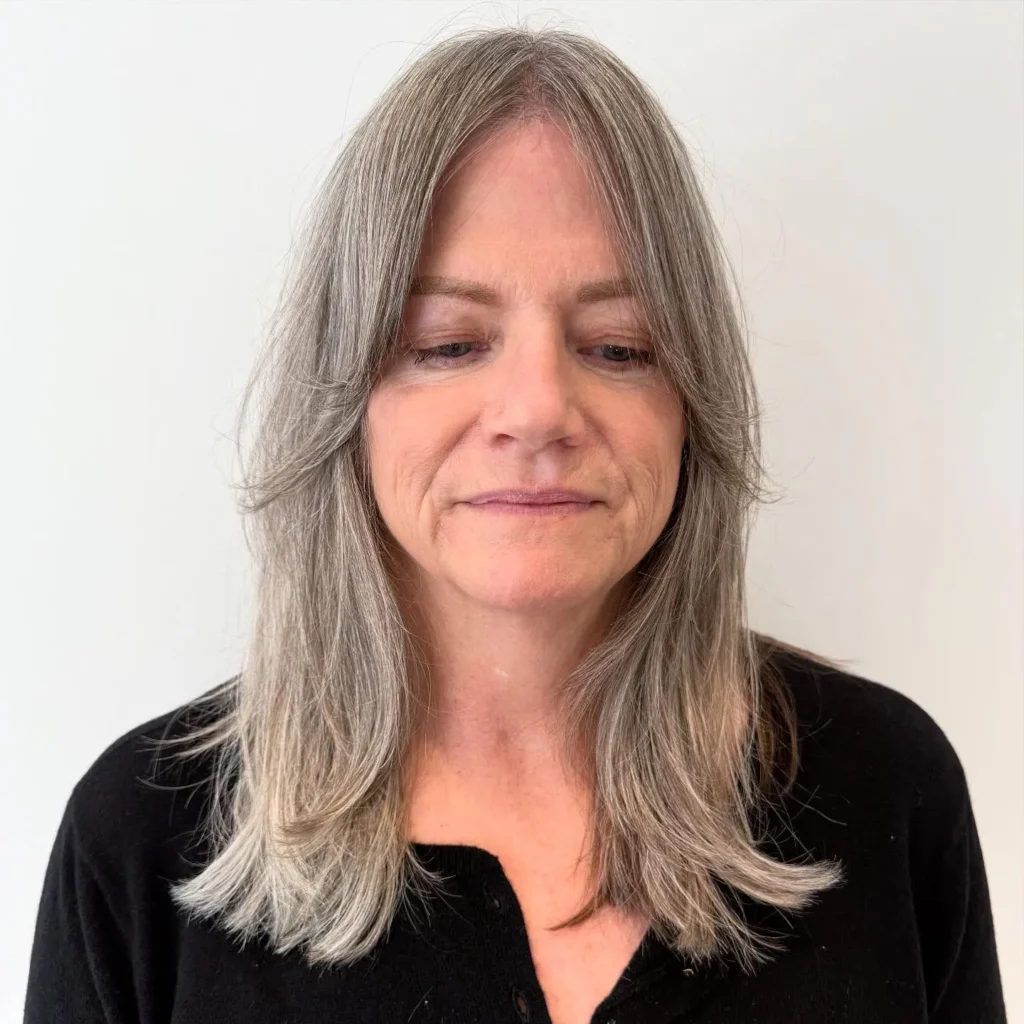 Shoulder Length Gray Layers