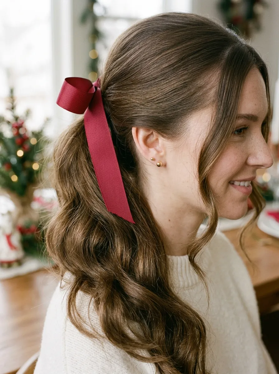 Side Bow Ponytail Sweep