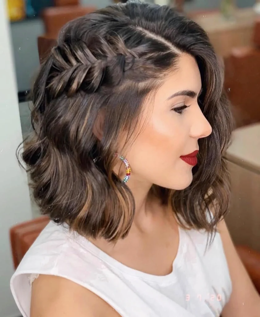  Side Braided Bob Updo