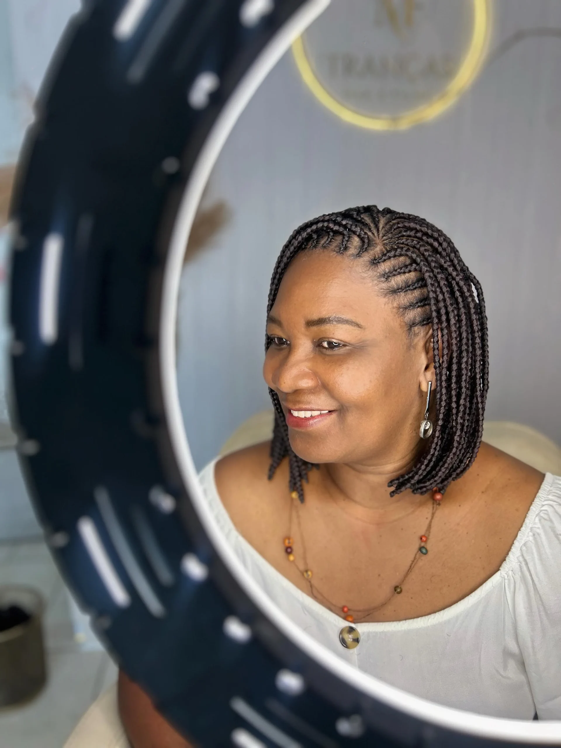 Side Swept Braided Bob