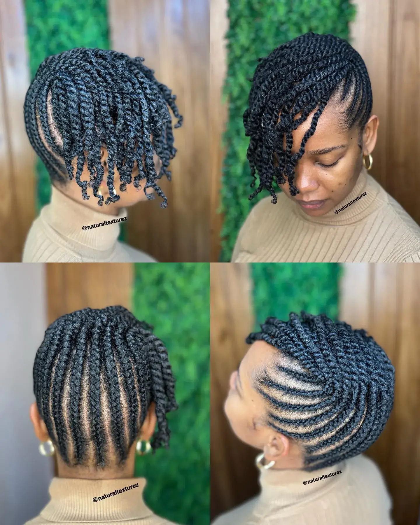 Side Swept Mini Twist Bob