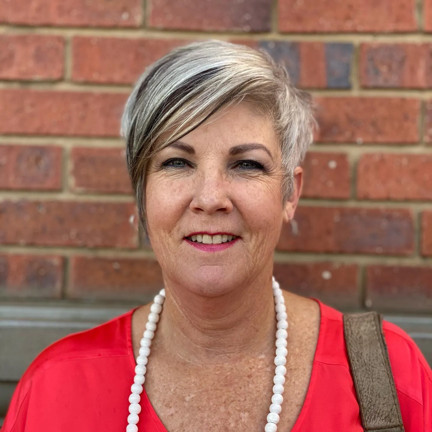 Side Swept Silver Pixie