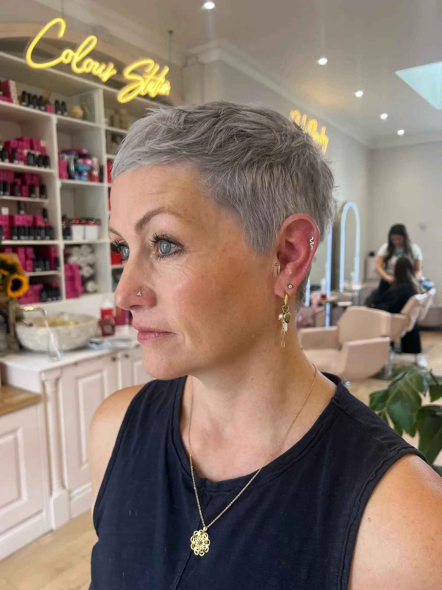 Silver Gray Tapered Pixie
