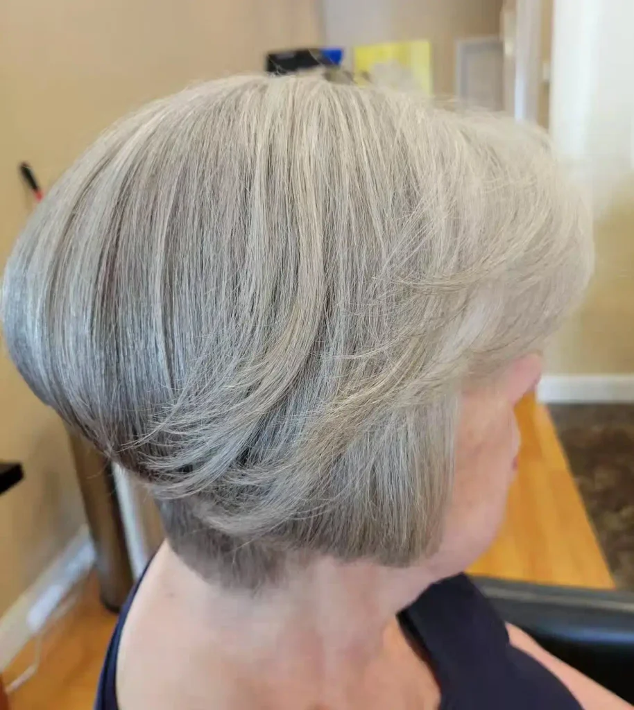 Silver Layered Stacked Bob