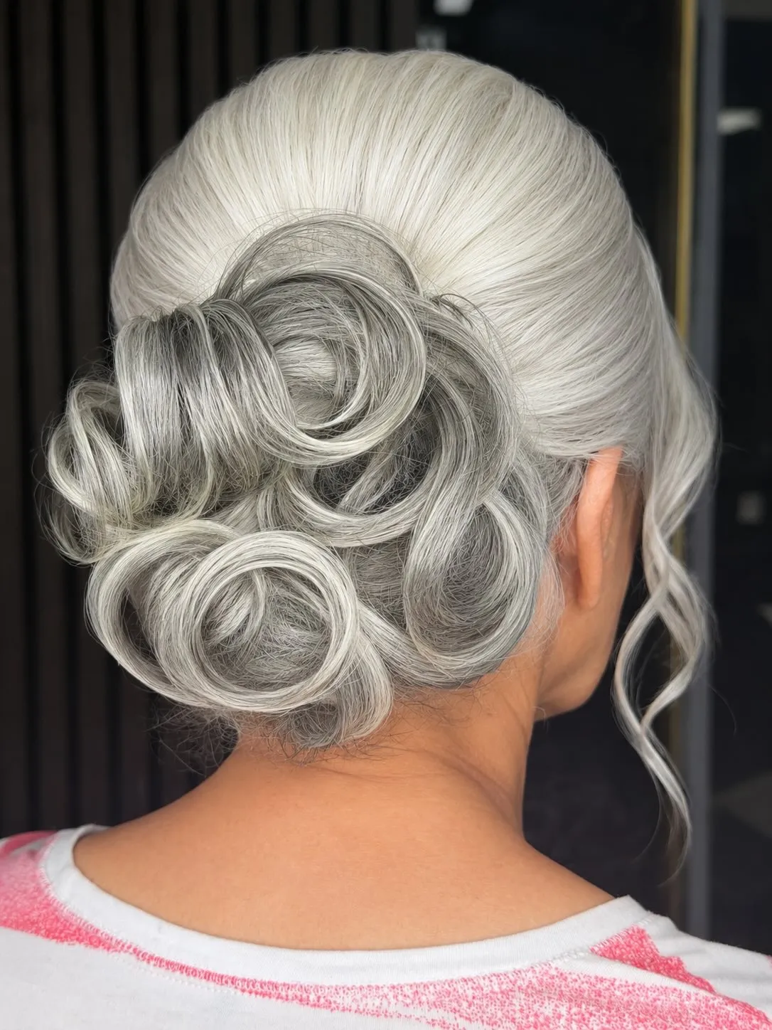 Silver Rosette Bun
