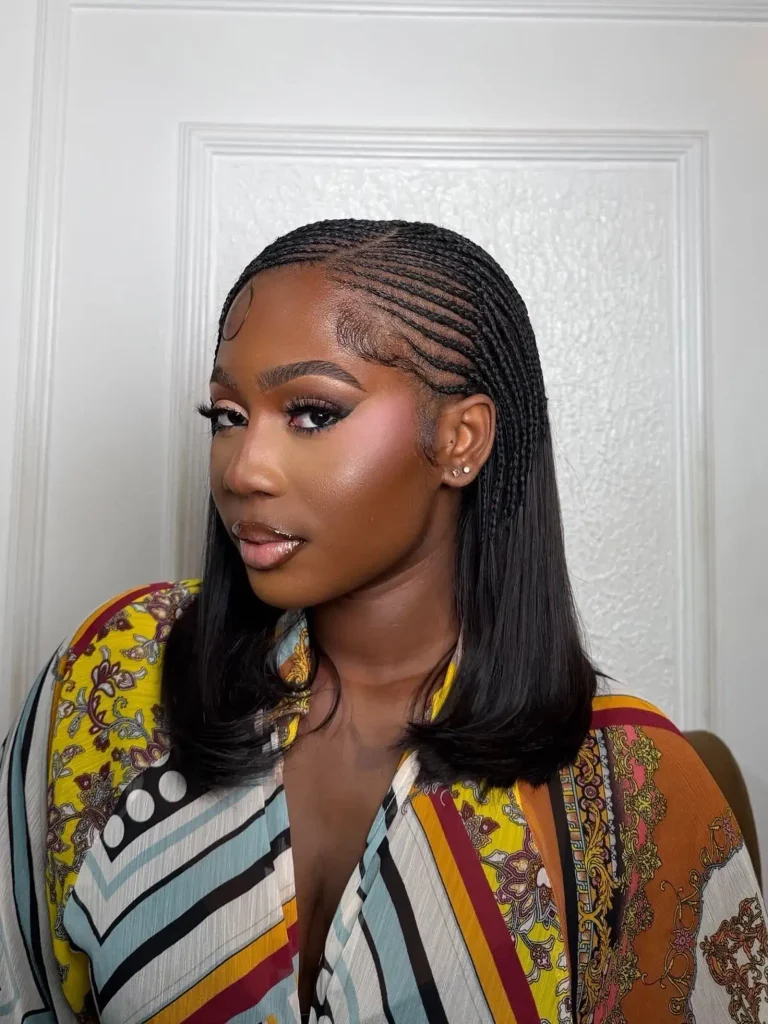 Sleek Cornrow Bob