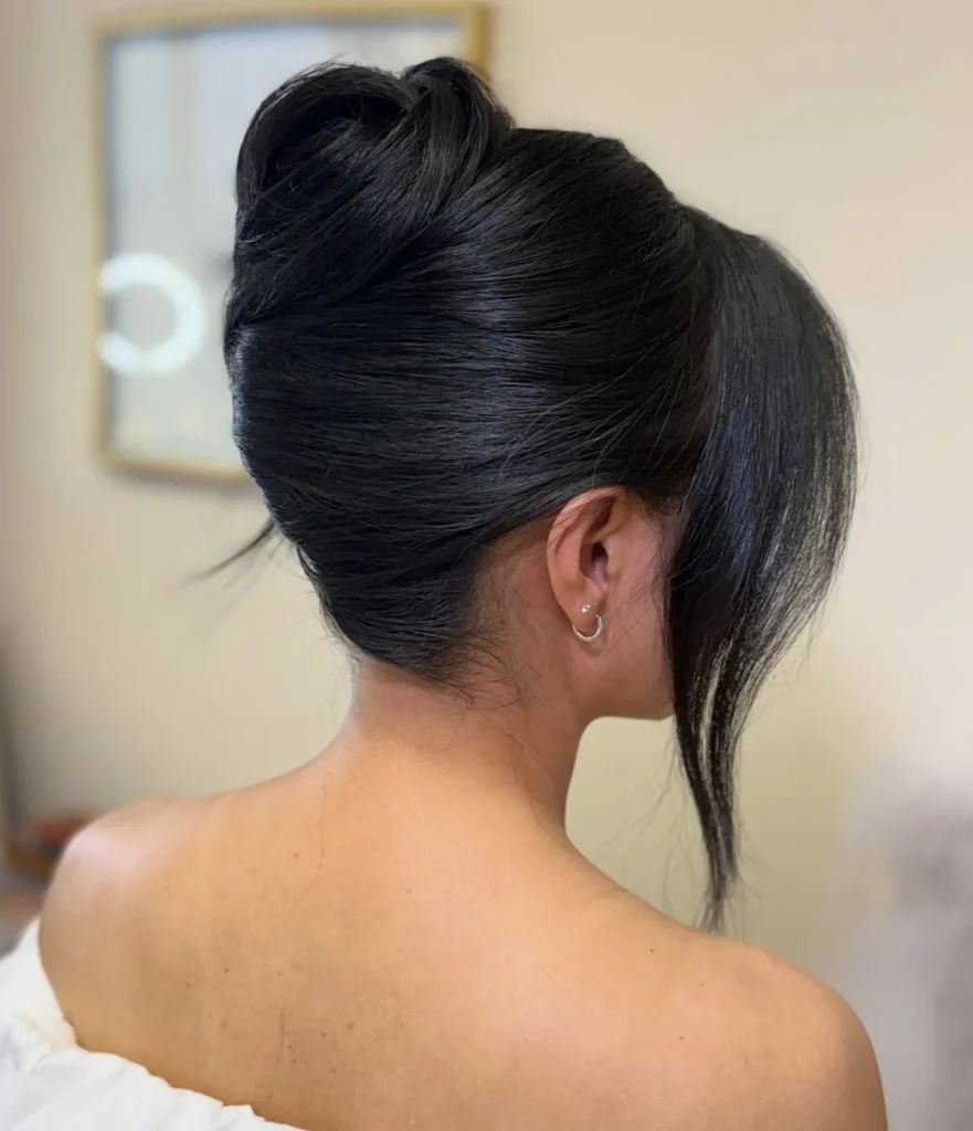 Sleek Elevated Knot Bun Updos