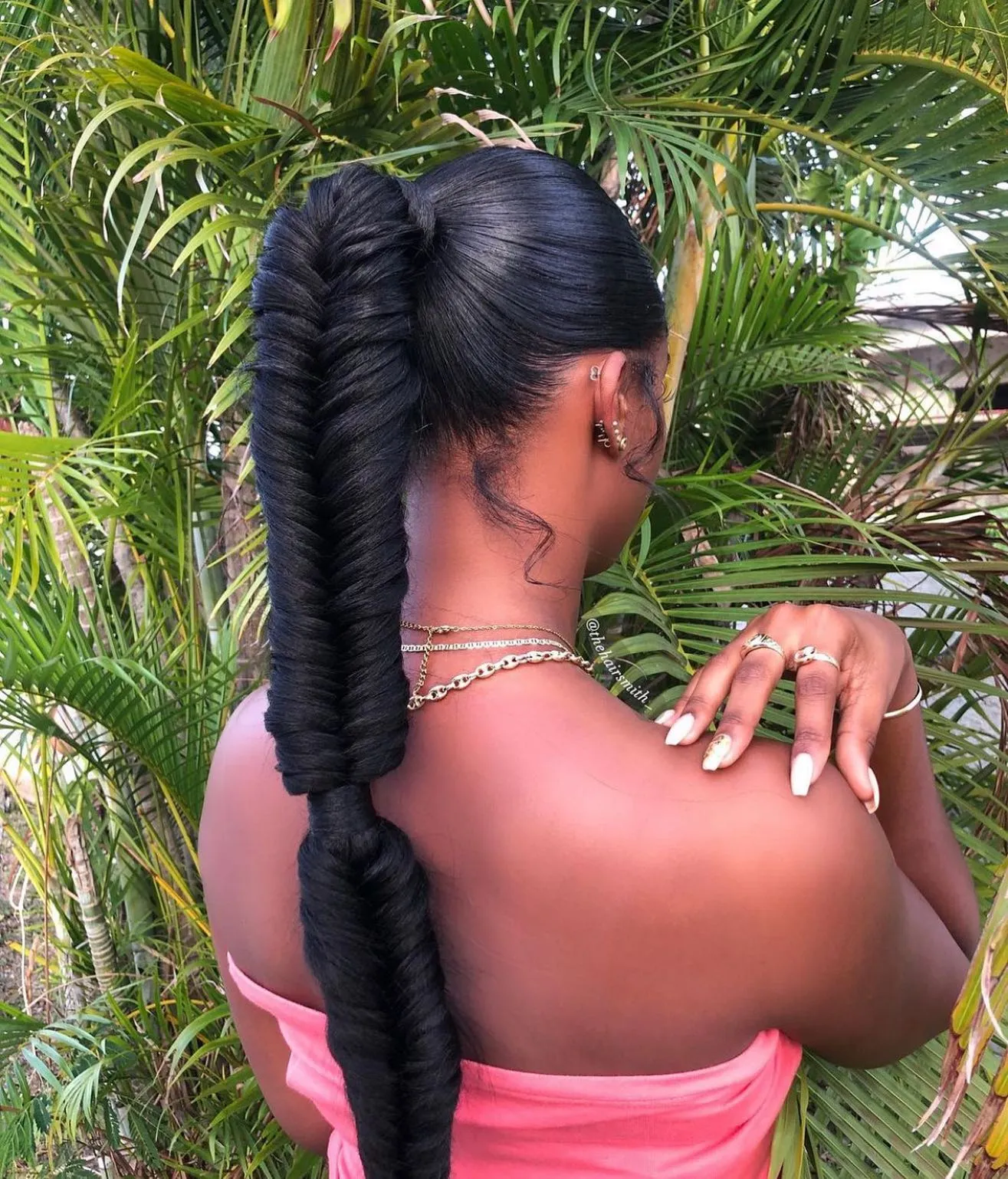 Sleek Fishtail Ponytail