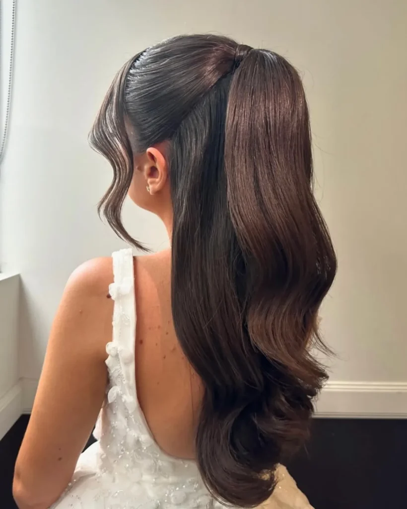 Sleek High Pony Glam Finish